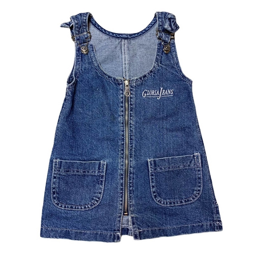 Gloria Jeans denim zip front‎ vintage jumper 24m